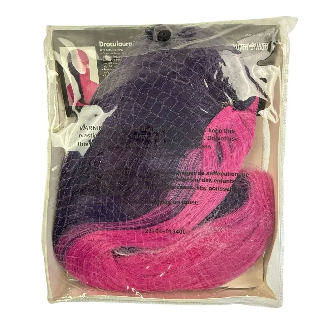 NEW Lot of 6 Monster High Wig Clawdeen Draculaura Frankie Stein Dress Up Costume